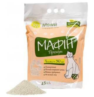Мафін Преміум - наповнювач бентонітовий що утворює грудки дрібний, 4кг