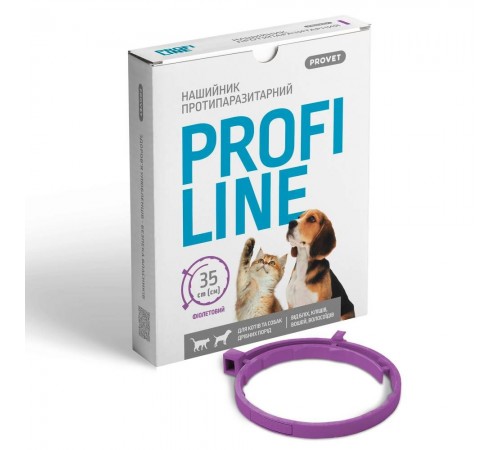 Нашийник для котів PROVET Profiline 35 см - фіолетовий
