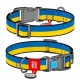 Нашийник WAUDOG Design з QR паспортом і малюнком «Colors of freedom» S 23-35 см/15 мм
