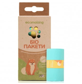 Пакети для фекалій біорозкладні Ecomazing 4 х 15 шт