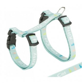 Шлейка з повідцем для кошенят Trixie нейлон «Kitty Cat» (кольори в асортименті)