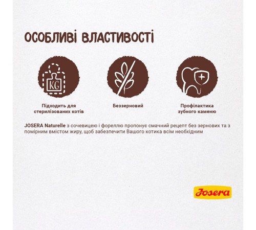Сухий корм для котів Josera Naturelle 2 кг - чечевиця та форель
