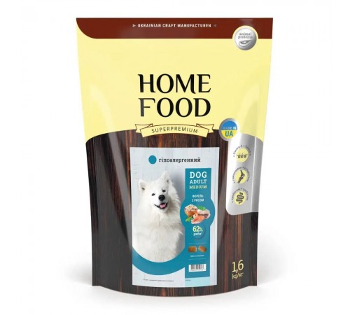 Сухий корм для собак Home Food Adult Medium 1,6 кг - форель і рис
