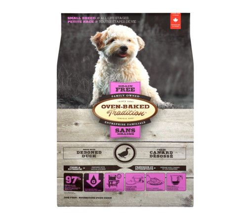 Сухий корм Oven-Baked Tradition Dog Small Breed Grain Free 1 кг - качка