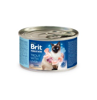 Вологий корм для котів Brit Premium Trout & Liver 200 г - форель та печінка