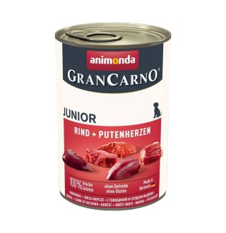 Вологий корм для цуценят Animonda GranCarno Junior 400 г - яловичина та індичка