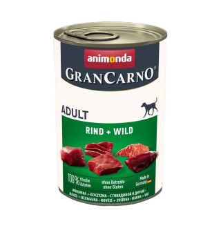Вологий корм для собак Animonda GranCarno Adult 400 г - яловичина та дичина