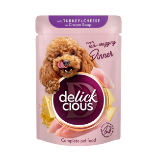 Суп для собак Delickcious 85 г - індичка та сир
