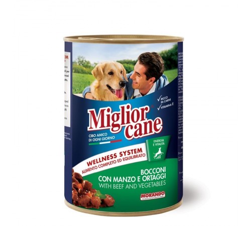 Вологий корм для собак Migliorcane 405 г (яловичина та овочі)