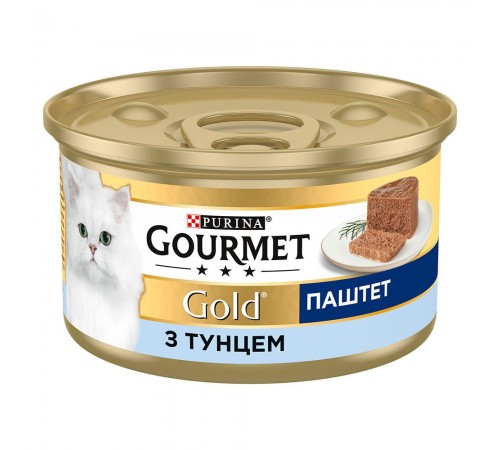 Вологий корм для котів Gourmet Gold Pate Tuna 85 г (тунець)