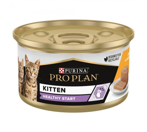 Вологий корм для кошенят Pro Plan Kitten Healthy Start Chicken 85 г (курка)