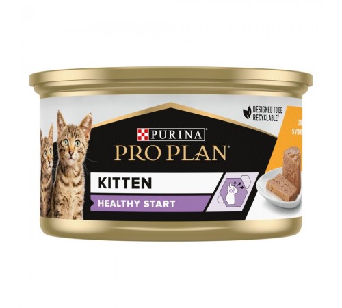 Вологий корм для кошенят Pro Plan Kitten Healthy Start Chicken 85 г (курка)