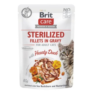 Вологий корм для котів Brit Care Cat Sterilized 85 г - качка