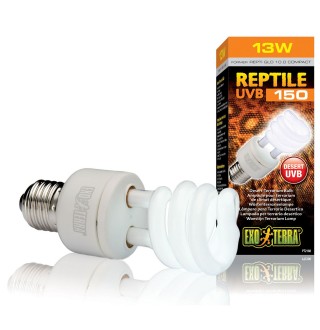 Компактна люмінесцентна лампа Exo Terra «Reptile UVB 150» для опромінення променями УФ-В спектра 13 W, E27 (для опромінення)