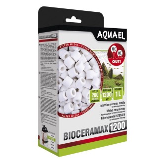 Наповнювач для фільтра Aquael «BioCeraMax 1200» керамічні кільця 1 л