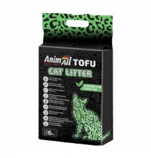 AnimAll Tofu Green Tea - наповнювач соєвий зелений чай для котячого туалету, 2,6кг