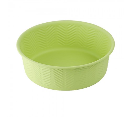 Миска металева ArjanImpex Premium Chevron Emboss 470 мл - зелений - cts