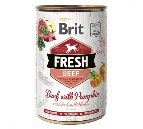 Вологий корм для собак Brit Fresh Beef with Pumpkin 400 г (яловичина)