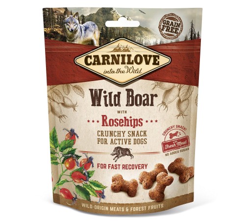 Ласощі для собак Carnilove Wild Boar with Rosehips 200 г (для швидкого відновлення)