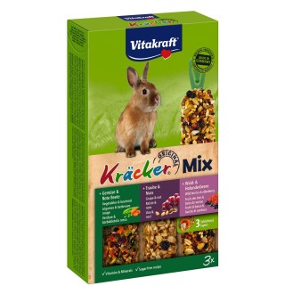 Ласощі для кроликів Vitakraft «Kracker Original Trio-Mix» 168 г / 3 шт. (асорті)