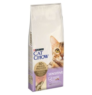Purina Cat Chow Sensitive - сухий корм для котів з чутливим травленням, 15кг