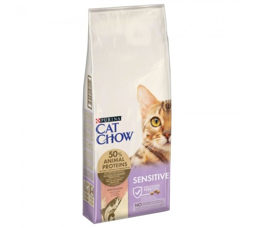 Сухий корм для котів Cat Chow Sensitive 15 кг - лосось