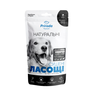 Ласощі для собак Природа Рубець сушений слайсами 50 г - яловичина