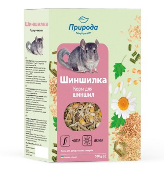 Корм для шиншил Природа «Шиншилка» + Колор та Ензим 500 г