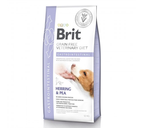 Сухий корм для собак, при захворюваннях шлунково-кишкового тракту Brit GF Veterinary Diet Gastrointestinal 12 кг (оселедець)