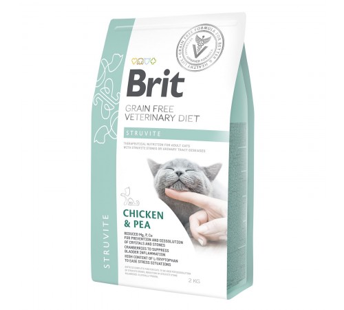 Сухий корм для котів Brit GF Veterinary Diet Struvite 2 кг - курка та горох