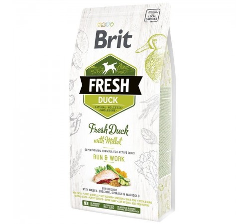 Сухий корм для собак Brit Fresh Active Run and Work 2,5 кг - качка
