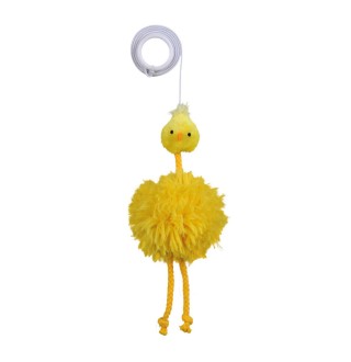 Іграшка для котів Trixie Курка з брязкальцем на гумці 20 см (плюш)