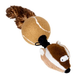 Іграшка для собак GiGwi Catch&fetch Борсук з 2-ма пискавками | 32 см