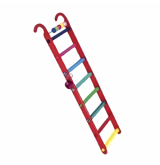 Іграшка Природа Драбинка для папуг з дзвіночком та намистом 6х22 см 5 шт