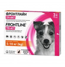 Краплі на холку для собак Boehringer Ingelheim Frontline Tri-Act від 5 до 10 кг, 3 шт