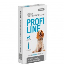 Краплі на холку для собак PROVET Profiline від 4 до 10 кг, 4 шт