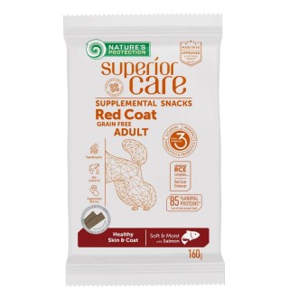 Ласощі для собак Nature's Protection Superior Care Red Coat Healthy Skin & Coat 160 г - лосось