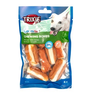 Ласощі для собак Trixie Кістка для чищення зубів Denta Fun 5 см, 120 г / 8 шт. (курка)