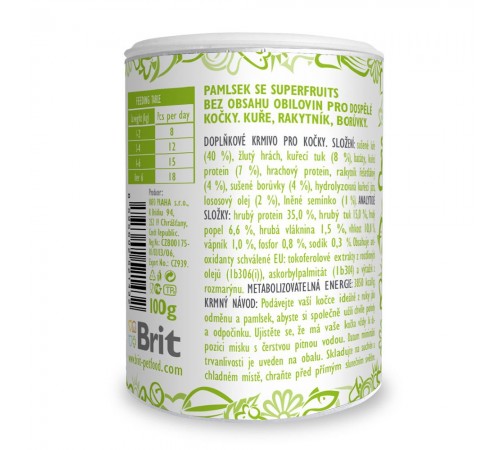 Ласощі для котів Brit Care Crunchy Cracker Superfruits 100 г - курка, обліпиха і чорниця