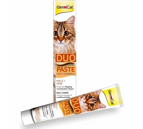 Ласощі для котів GimCat Duo Paste Anti-hairboll 50 г - сир та мальт
