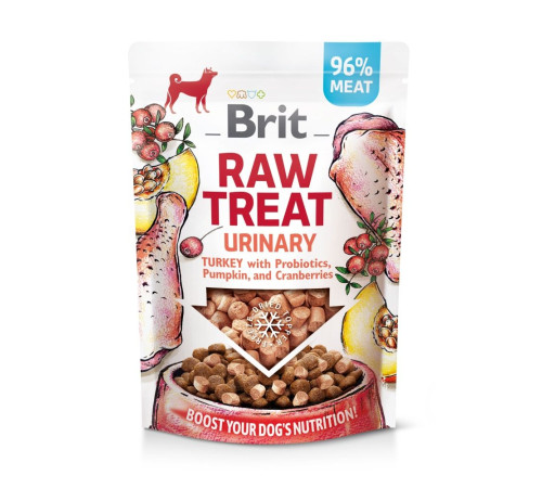 Ласощі для собак Brit Raw Treat Urinary Freeze-dried 40 г - індичка