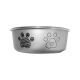 Миска металева ArjanImpex Fusion Dog foot 280 мл / 11 см - сірий