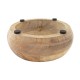 Миска металева ArjanImpex Wooden Holders With SS Insert Belly 370 мл - коричневий - cts