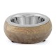 Миска металева ArjanImpex Wooden Holders With SS Insert Belly 370 мл - коричневий - cts