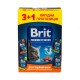 Набір вологого корму для котів Brit Premium Sterilised pouch 3+1 шт х 100 г - асорті