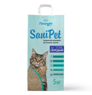 Наповнювач для котячого туалету Sani Pet 5 кг - бентонітовий