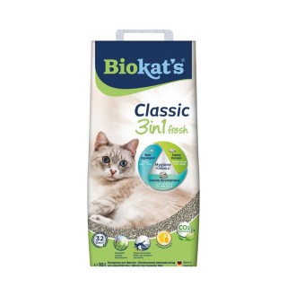 Наповнювач для котячого туалету Biokat's Classic 3in1 Fresh 10 кг - бентонітовий