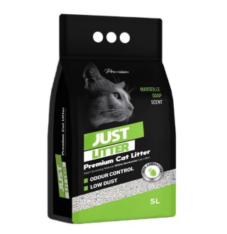 Бентонітовий наповнювач Just Litter 5 л - марсельське мило