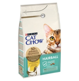 Purina Cat Chow Hairball Control - сухий корм з куркою для котів з контролем утворення грудок шерсті в шлунково-кишковому тракті, 1,5кг