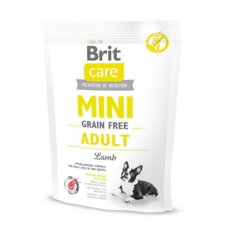 Brit Care Mini Grain Free Adult - сухий беззерновий корм з ягням для дорослих собак міні порід, 400г